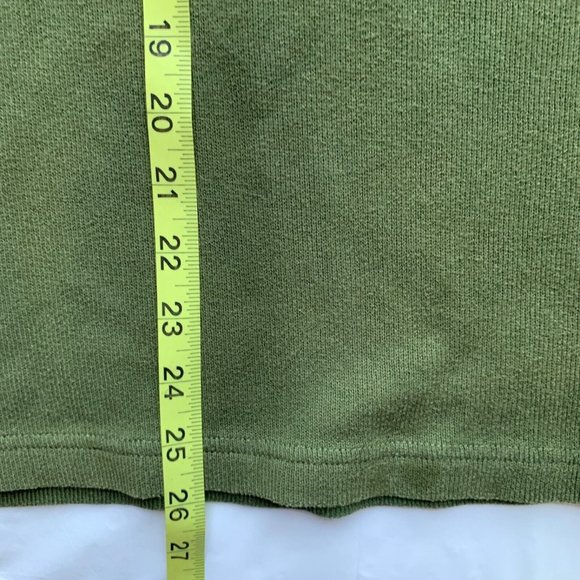 Eddie Bauer Sweater Mens Small Green 1/4 Zip Mock Pullover Long Sleeve Outdoor - Picture 11 of 12